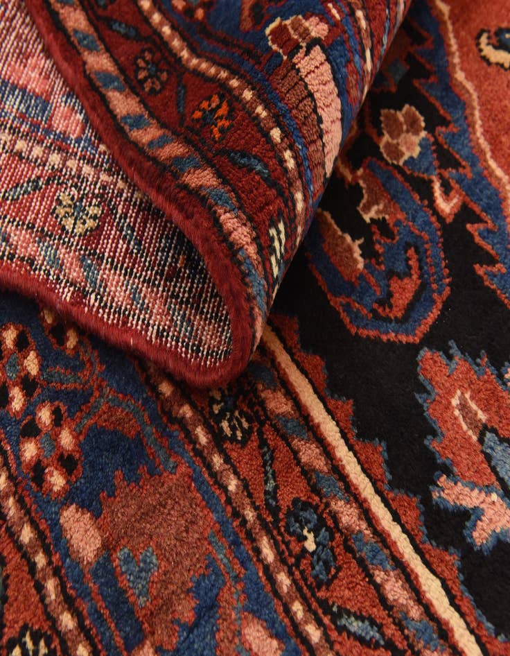 Detail image of 4' 10 x 10'  Hand Knotted Tuiserkan Persian Wool Runner Rug