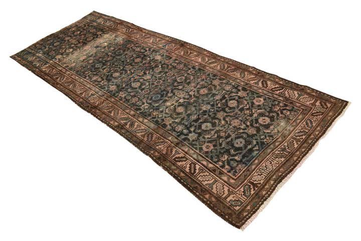 3' 4 x 9' 1 Hand Knotted Ultra Vintage Persian Wool Runner Rug
