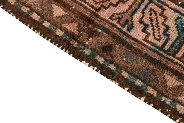 3' 4 x 9' 1 Hand Knotted Ultra Vintage Persian Wool Runner Rug