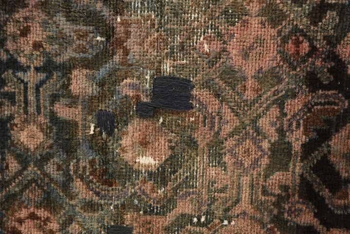 3' 4 x 9' 1 Hand Knotted Ultra Vintage Persian Wool Runner Rug