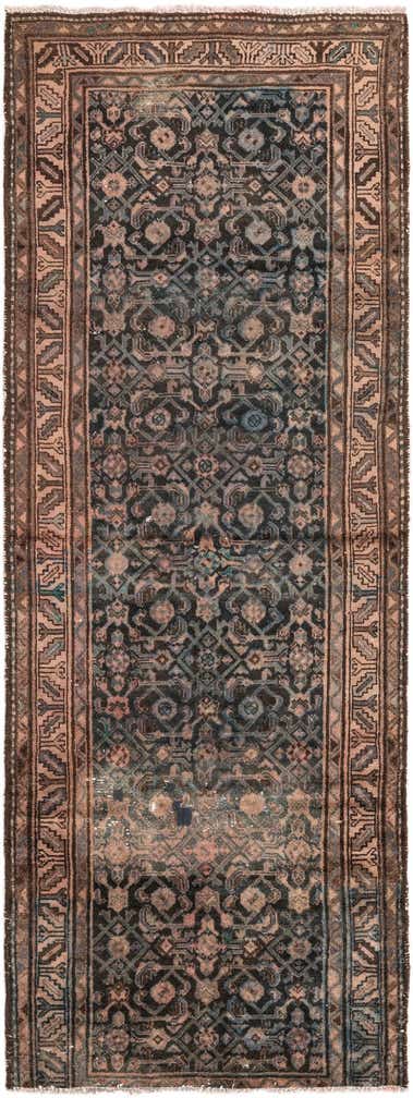 3' 4 x 9' 1 Hand Knotted Ultra Vintage Persian Wool Runner Rug