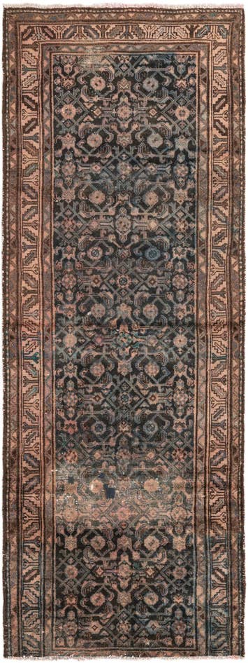 Detail image of 3' 4 x 9' 1 Hand Knotted Ultra Vintage Persian Wool Runner Rug