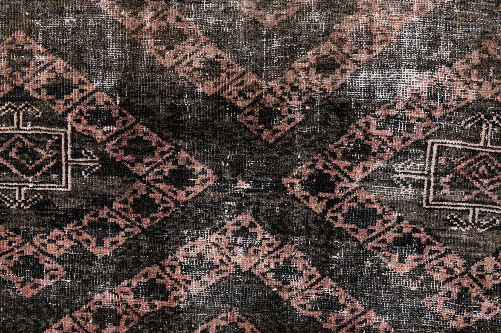 3' 3 x 8' 5 Hand Knotted Ultra Vintage Persian Wool Runner Rug