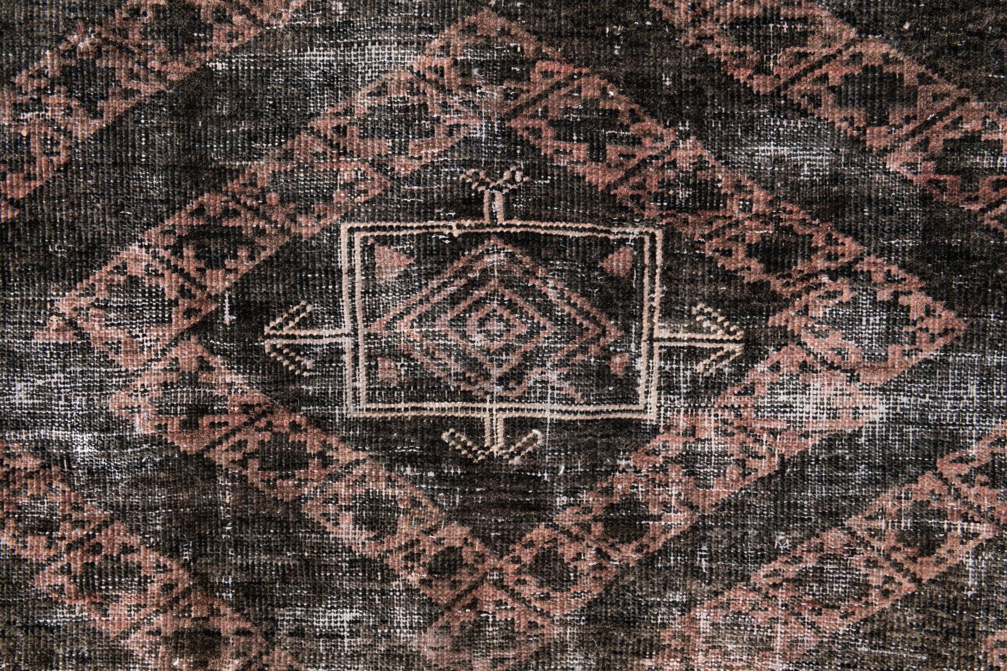 3' 3 x 8' 5 Hand Knotted Ultra Vintage Persian Wool Runner Rug