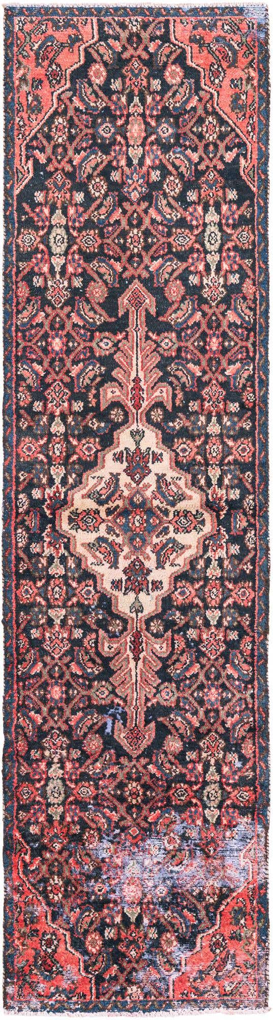2' 4 x 8' 8 Hand Knotted Ultra Vintage Persian Wool Runner Rug