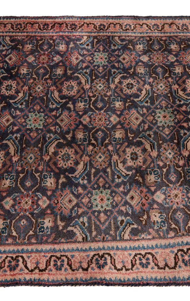 3' 9 x 10' 1 Hand Knotted Ultra Vintage Persian Wool Runner Rug