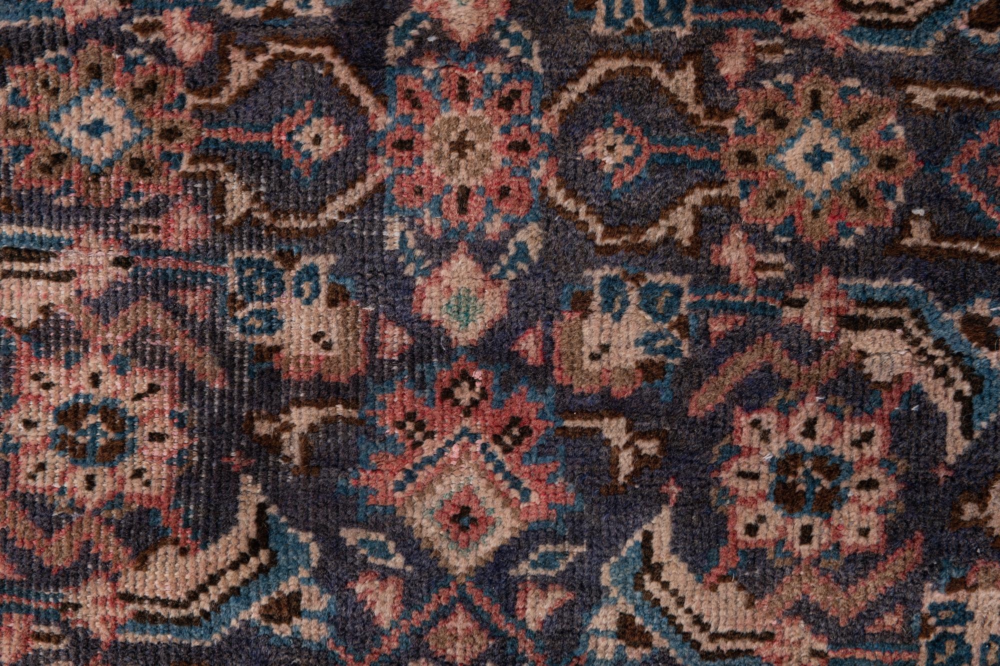3' 9 x 10' 1 Hand Knotted Ultra Vintage Persian Wool Runner Rug