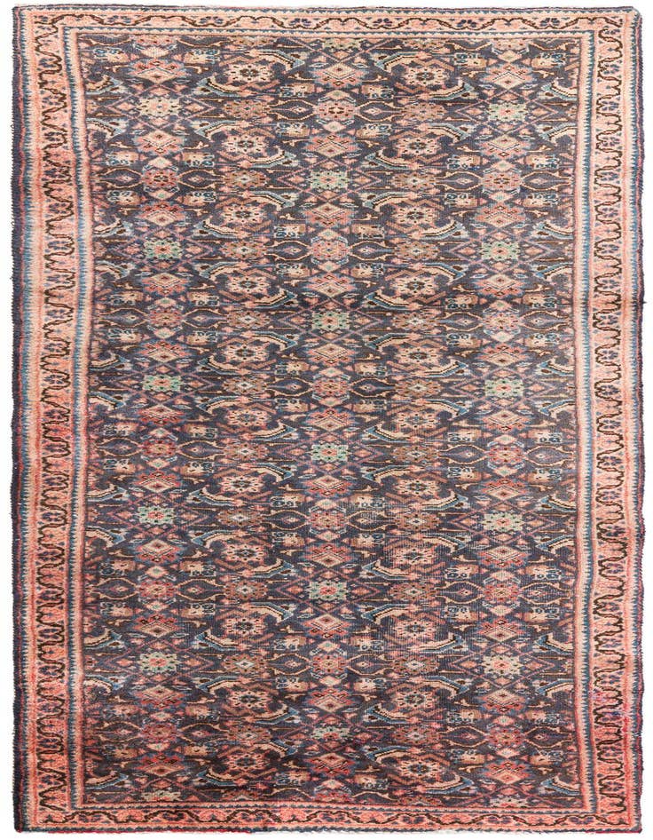 Detail image of 3' 9 x 10' 1 Hand Knotted Ultra Vintage Persian Wool Runner Rug