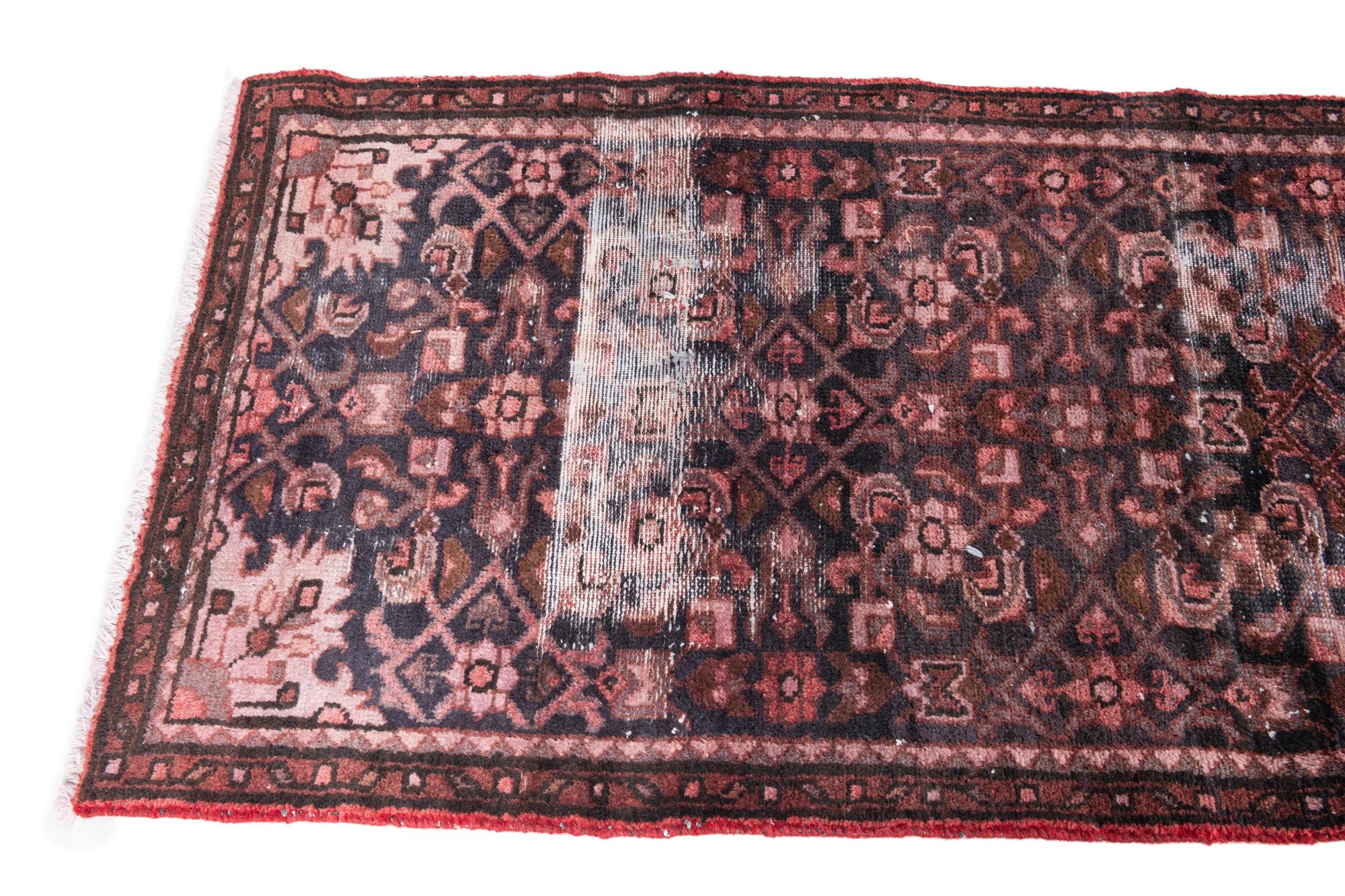 2' 3 x 13' 4 Hand Knotted Ultra Vintage Persian Wool Runner Rug