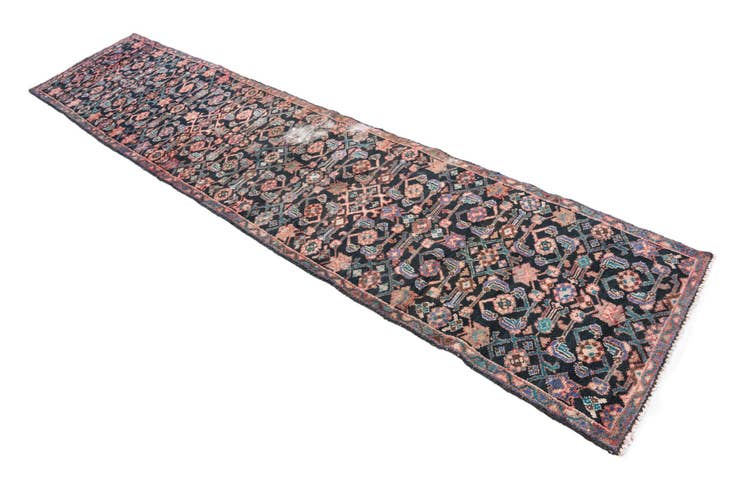 Detail image of 2' 1 x 9' 4 Hand Knotted Ultra Vintage Persian Wool Runner Rug