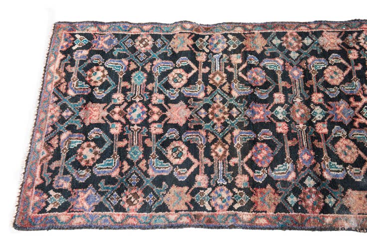 Detail image of 2' 1 x 9' 4 Hand Knotted Ultra Vintage Persian Wool Runner Rug