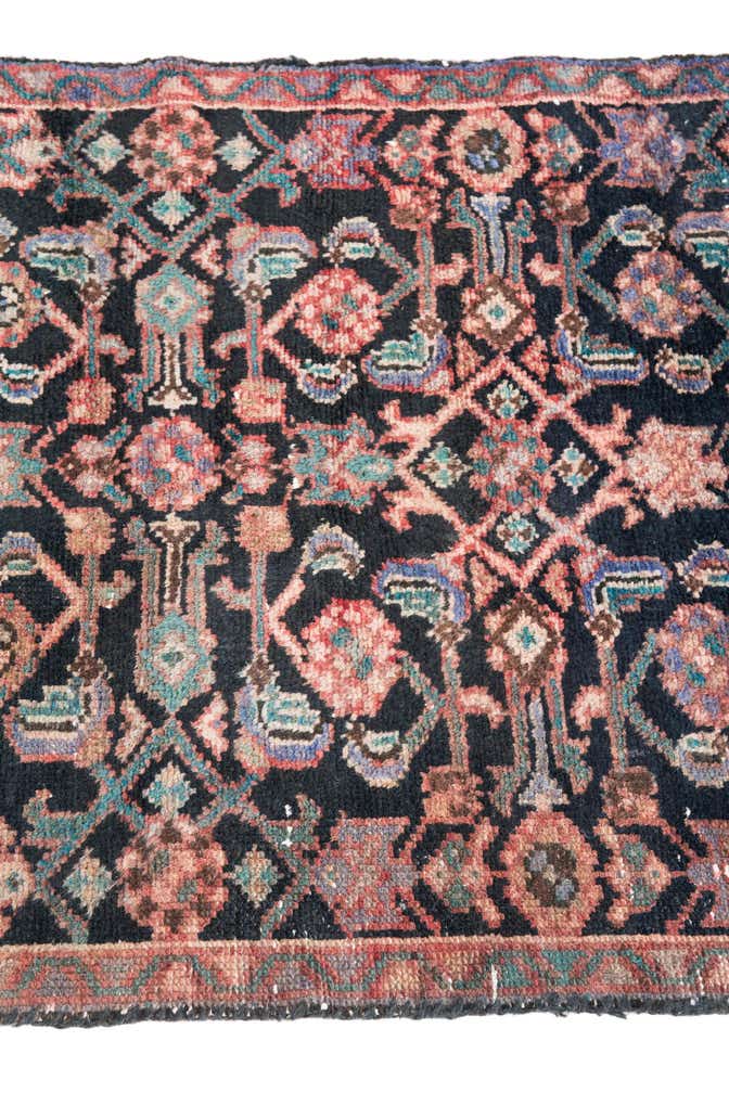2' 1 x 9' 4 Hand Knotted Ultra Vintage Persian Wool Runner Rug