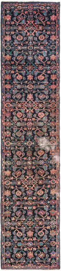 Detail image of 2' 1 x 9' 4 Hand Knotted Ultra Vintage Persian Wool Runner Rug