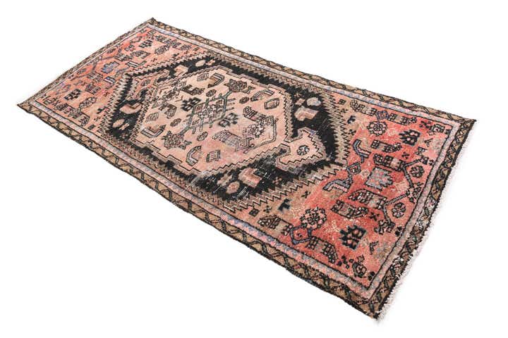 2' 10 x 6' 3 Hand Knotted Ultra Vintage Persian Wool Runner Rug