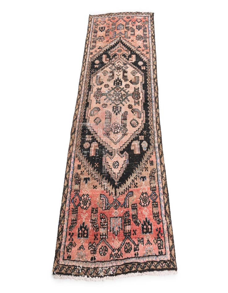 Detail image of 2' 10 x 6' 3  Hand Knotted Ultra Vintage Persian Wool Runner Rug