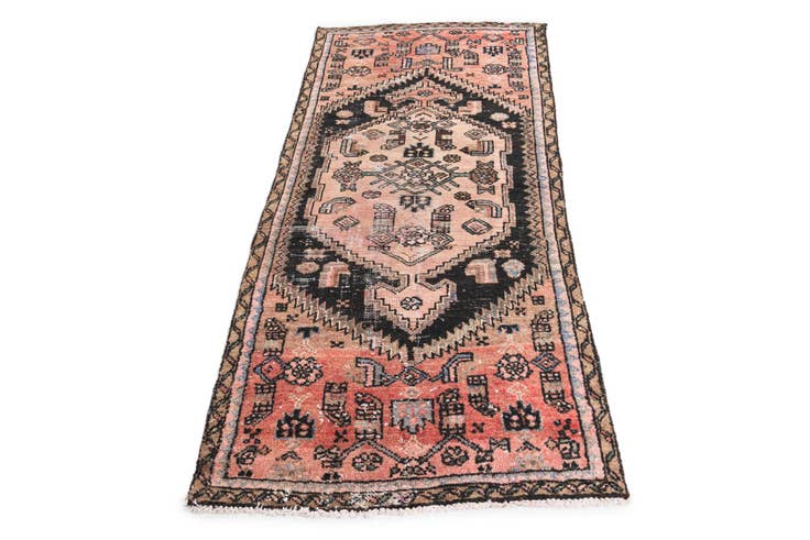 Detail image of 2' 10 x 6' 3 Hand Knotted Ultra Vintage Persian Wool Runner Rug