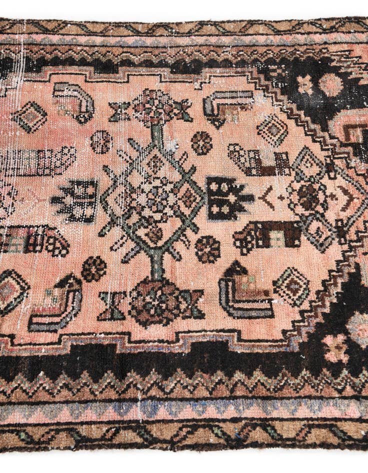 Detail image of 2' 10 x 6' 3  Hand Knotted Ultra Vintage Persian Wool Runner Rug