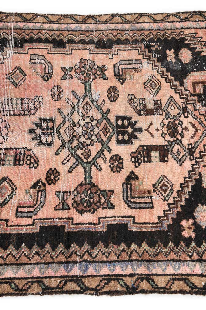 2' 10 x 6' 3 Hand Knotted Ultra Vintage Persian Wool Runner Rug