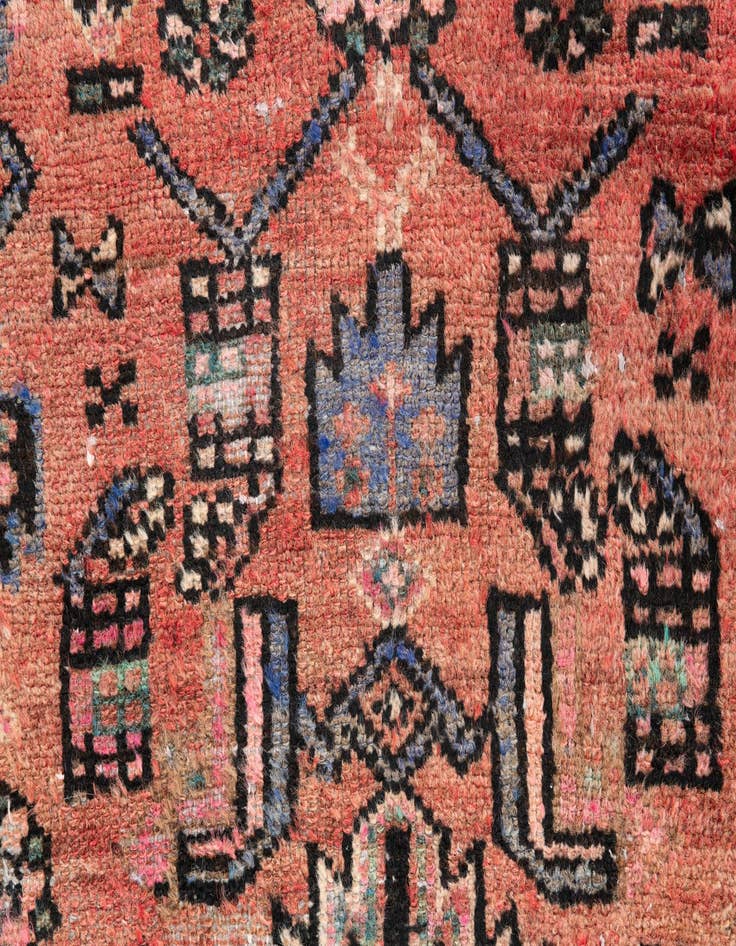 Detail image of 2' 10 x 6' 3  Hand Knotted Ultra Vintage Persian Wool Runner Rug