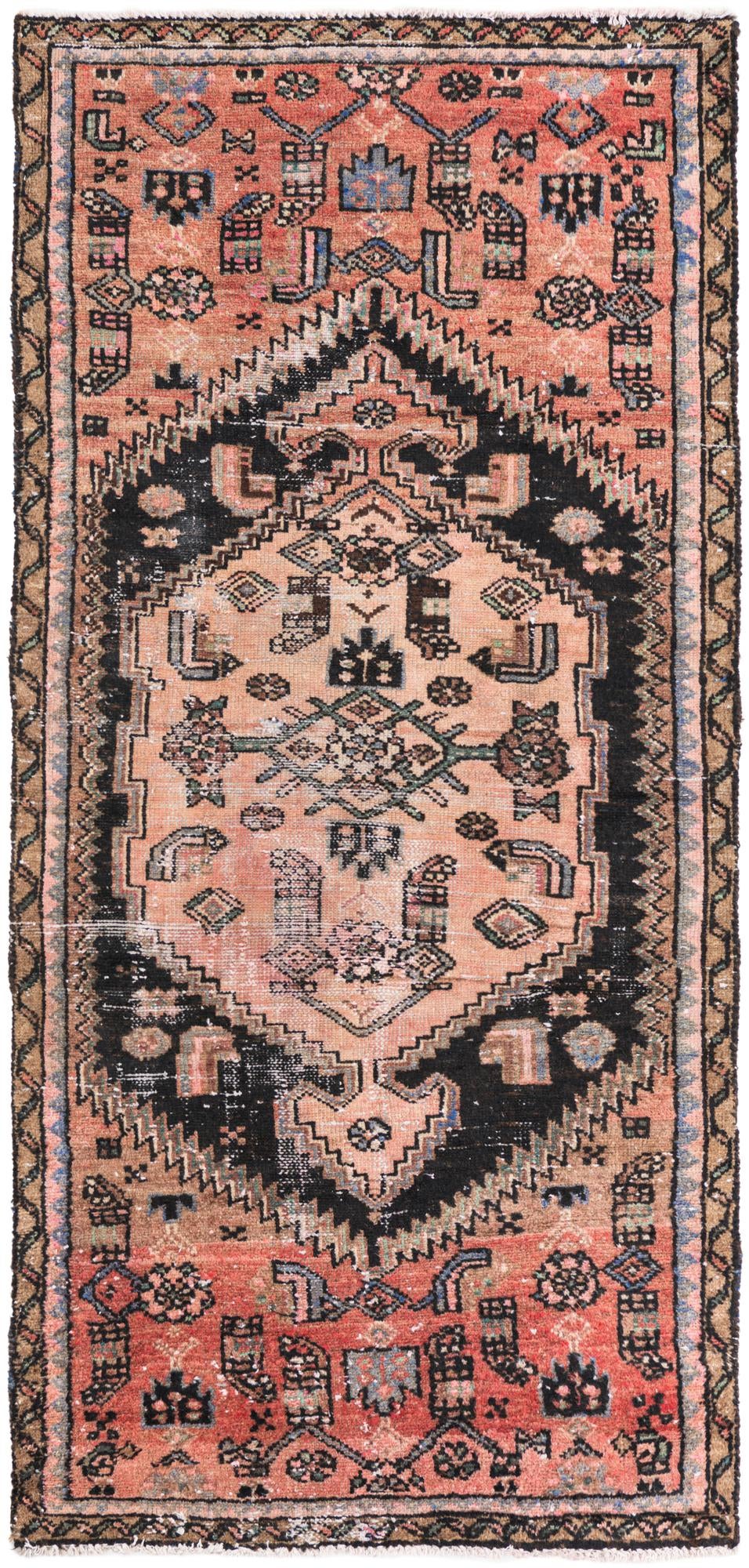 2' 10 x 6' 3 Hand Knotted Ultra Vintage Persian Wool Runner Rug
