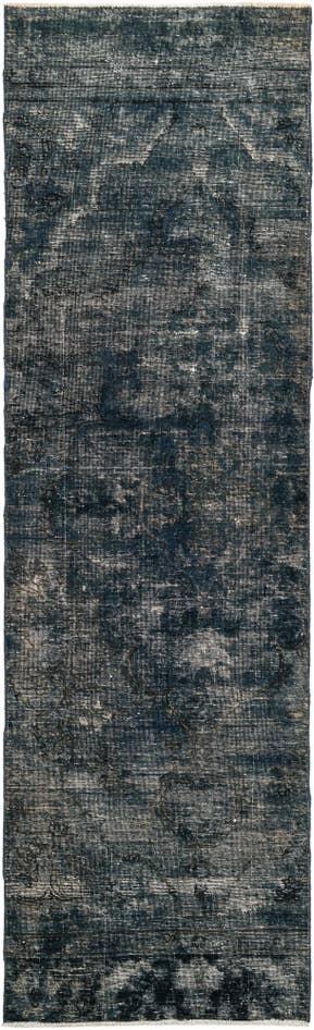 Detail image of 2' 8 x 9' Hand Knotted Ultra Vintage Persian Wool Runner Rug