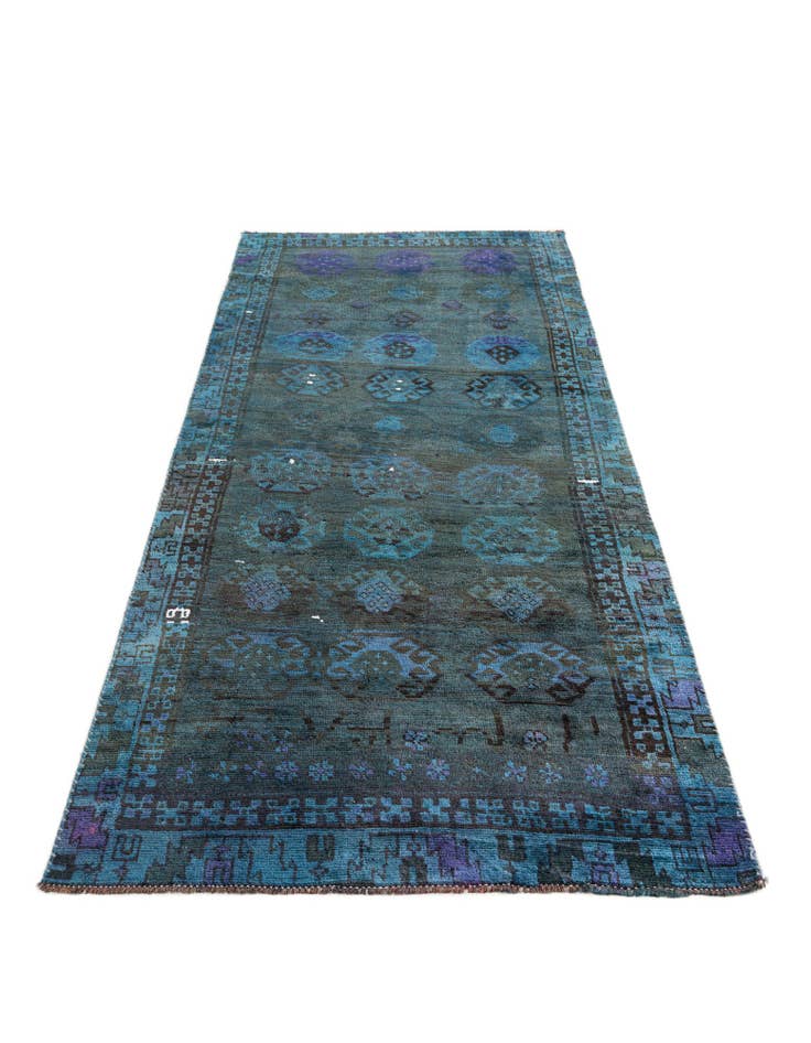 Detail image of 3' 8 x 8' 4 Hand Knotted Ultra Vintage Persian Wool Runner Rug