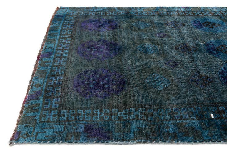 Detail image of 3' 8 x 8' 4 Hand Knotted Ultra Vintage Persian Wool Runner Rug