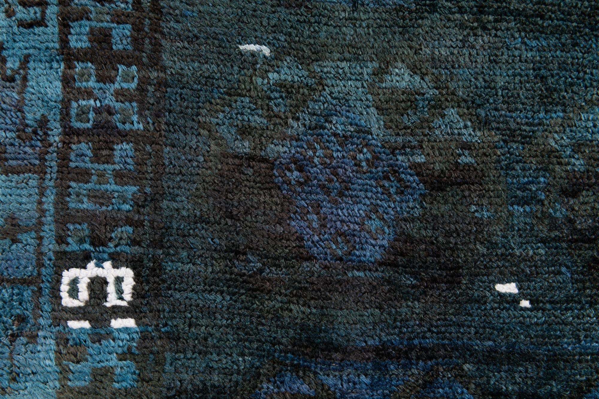 3' 8 x 8' 4 Hand Knotted Ultra Vintage Persian Wool Runner Rug