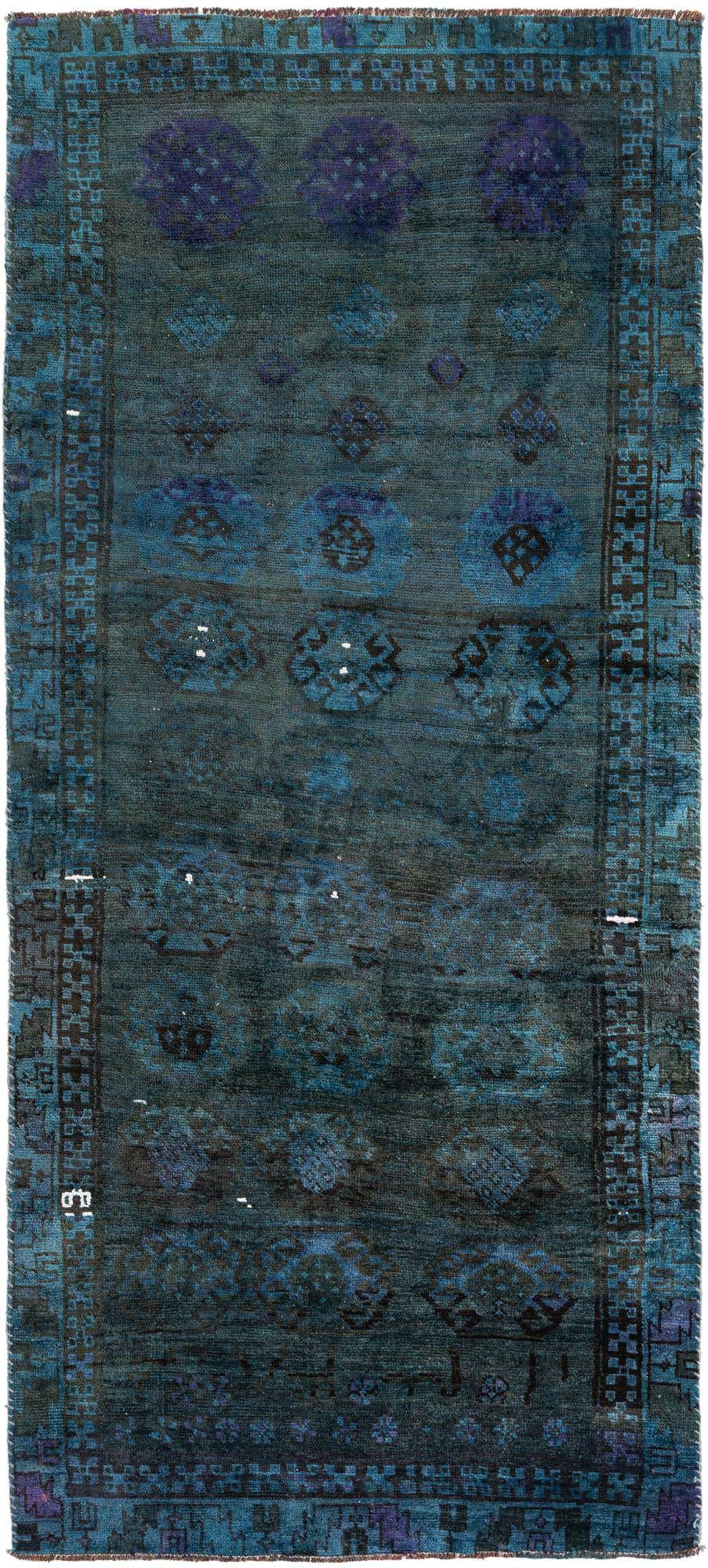 3' 8 x 8' 4 Hand Knotted Ultra Vintage Persian Wool Runner Rug