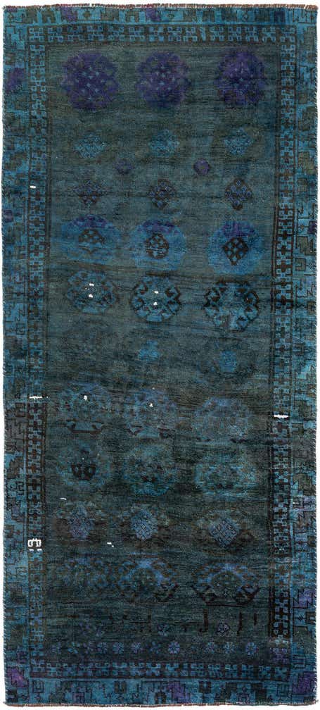 3' 8 x 8' 4 Hand Knotted Ultra Vintage Persian Wool Runner Rug