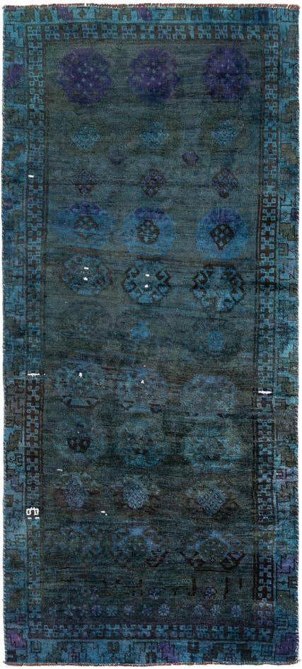 Detail image of 3' 8 x 8' 4 Hand Knotted Ultra Vintage Persian Wool Runner Rug