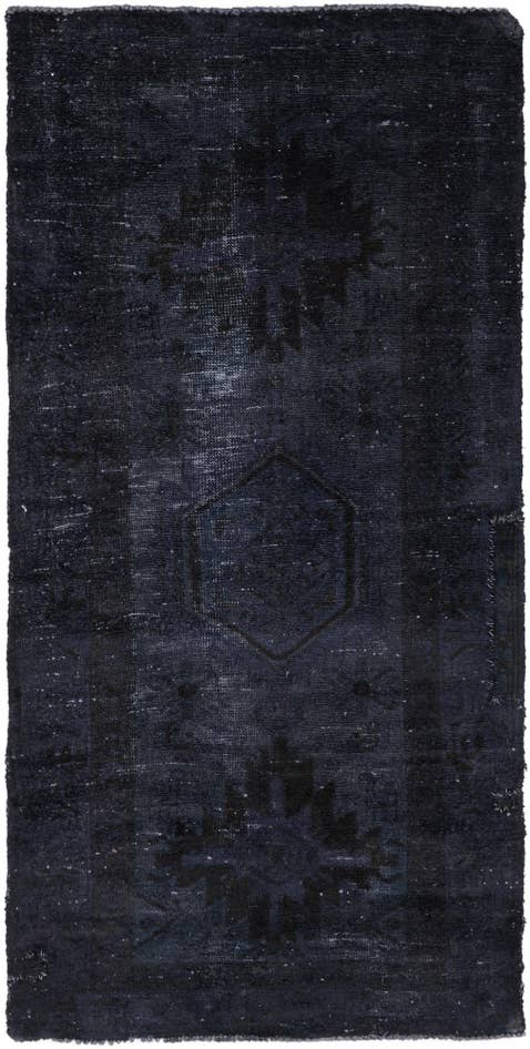Detail image of 3' 3 x 6' 8 Hand Knotted Ultra Vintage Persian Wool Runner Rug