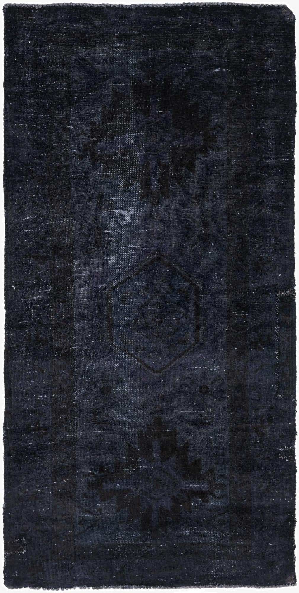 3' 3 x 6' 8  Hand Knotted Ultra Vintage Persian Wool Runner Rug