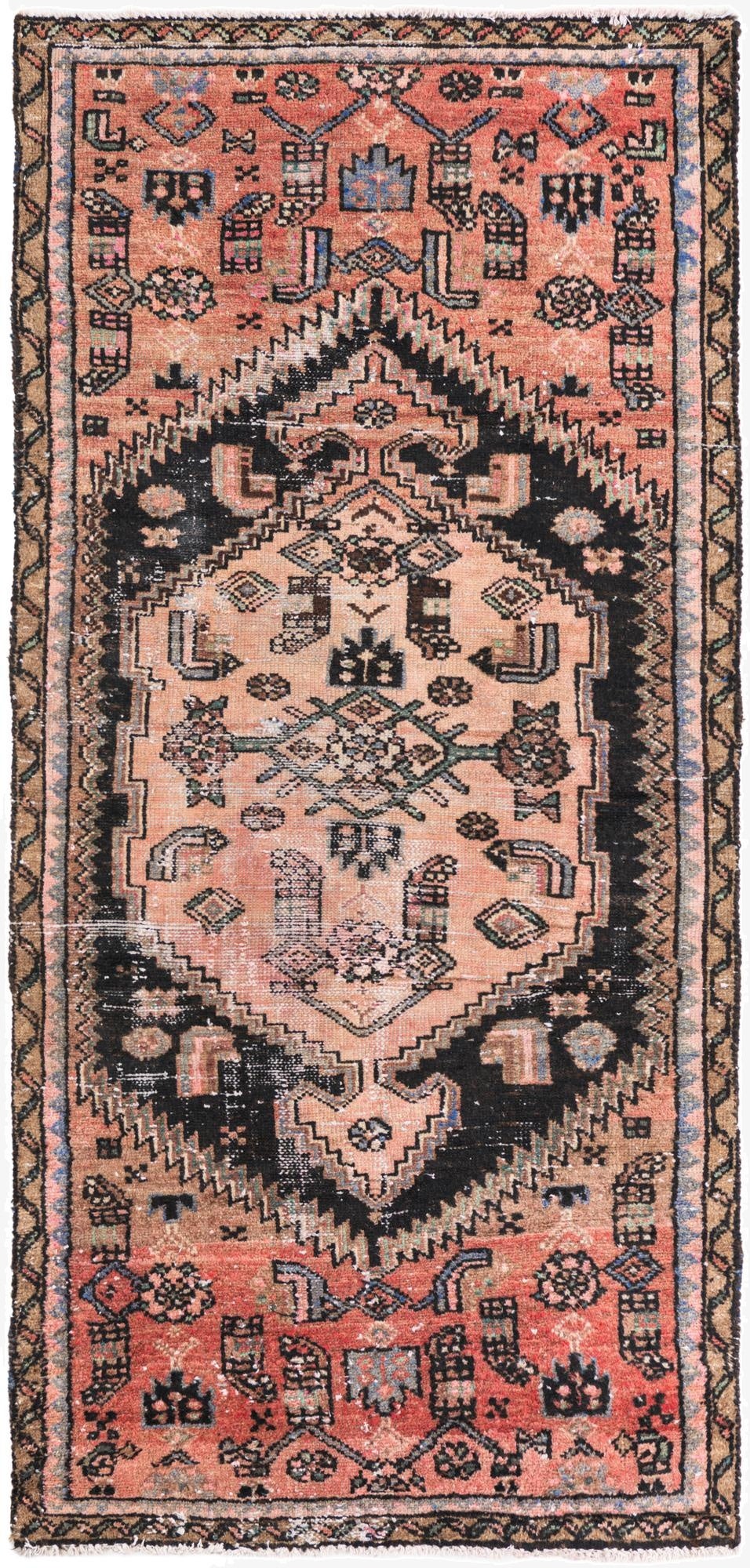 2' 10 x 6' 3  Hand Knotted Ultra Vintage Persian Wool Runner Rug
