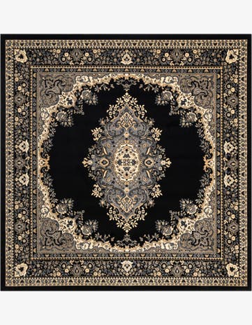 Black Amaya Square Rug