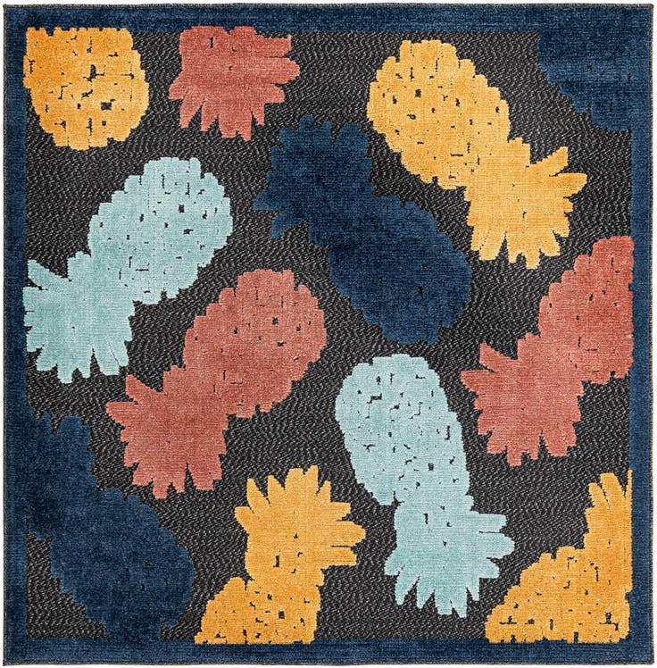Detail image of 5' 3 x 5' 3 Easy-Clean Belize Indoor / Outdoor Square Rug