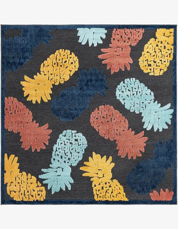 7' 10 x 7' 10 Easy-Clean Belize Indoor / Outdoor Square Rug