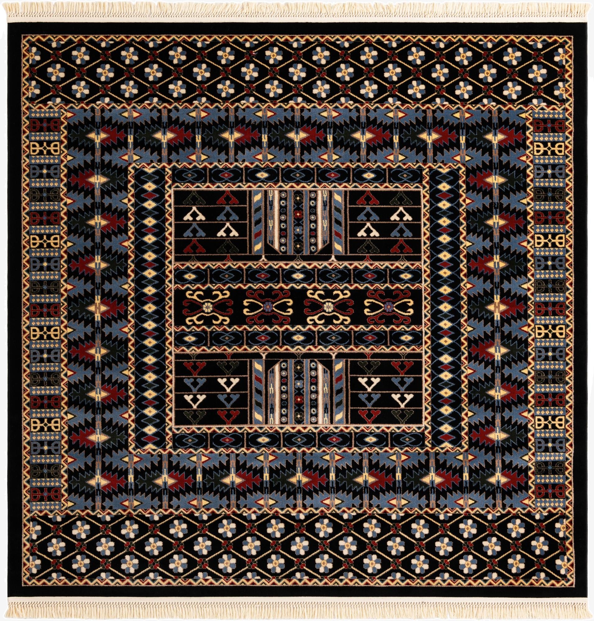 7' 10 x 7' 10 Bokhara Square Rug