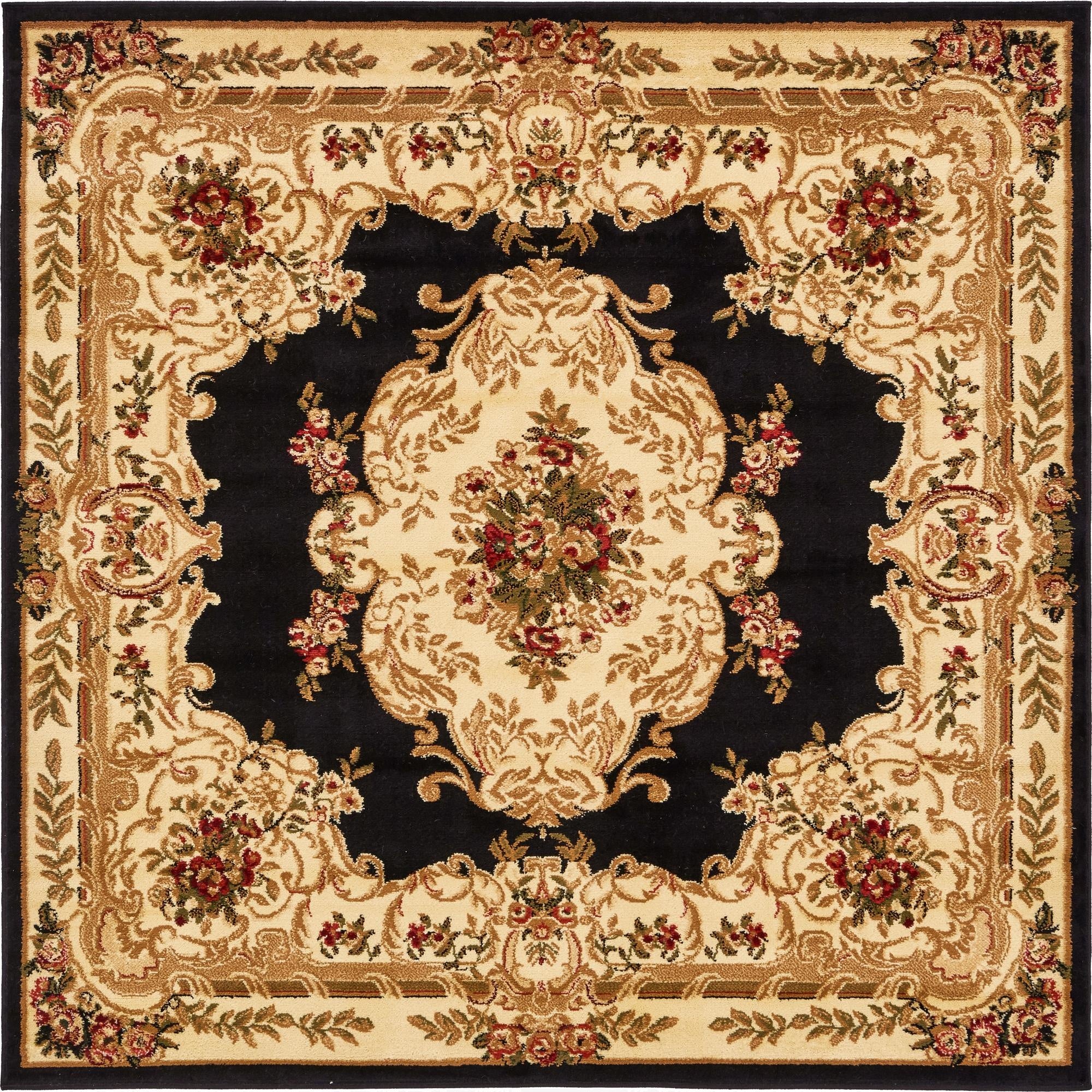 6' x 6' Classic Aubusson Square Rug