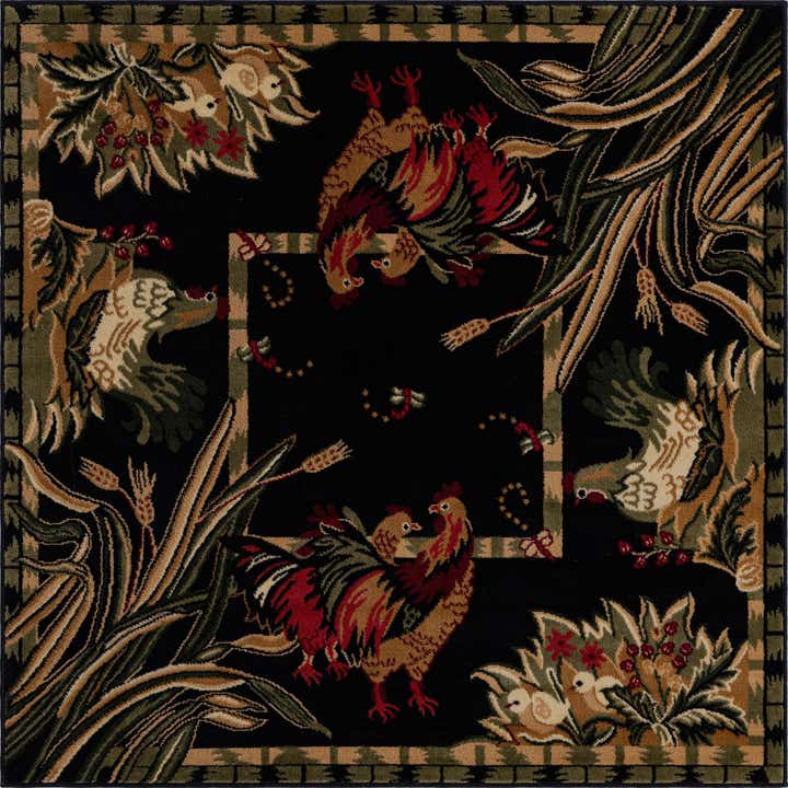 5' 3 x 5' 3 Country Square Rug
