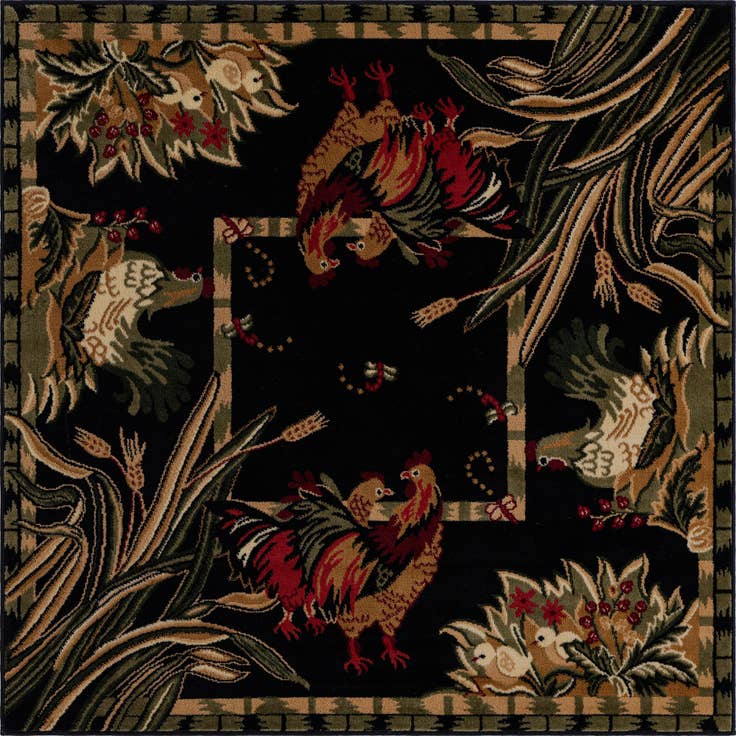 Detail image of 5' 3 x 5' 3 Country Square Rug