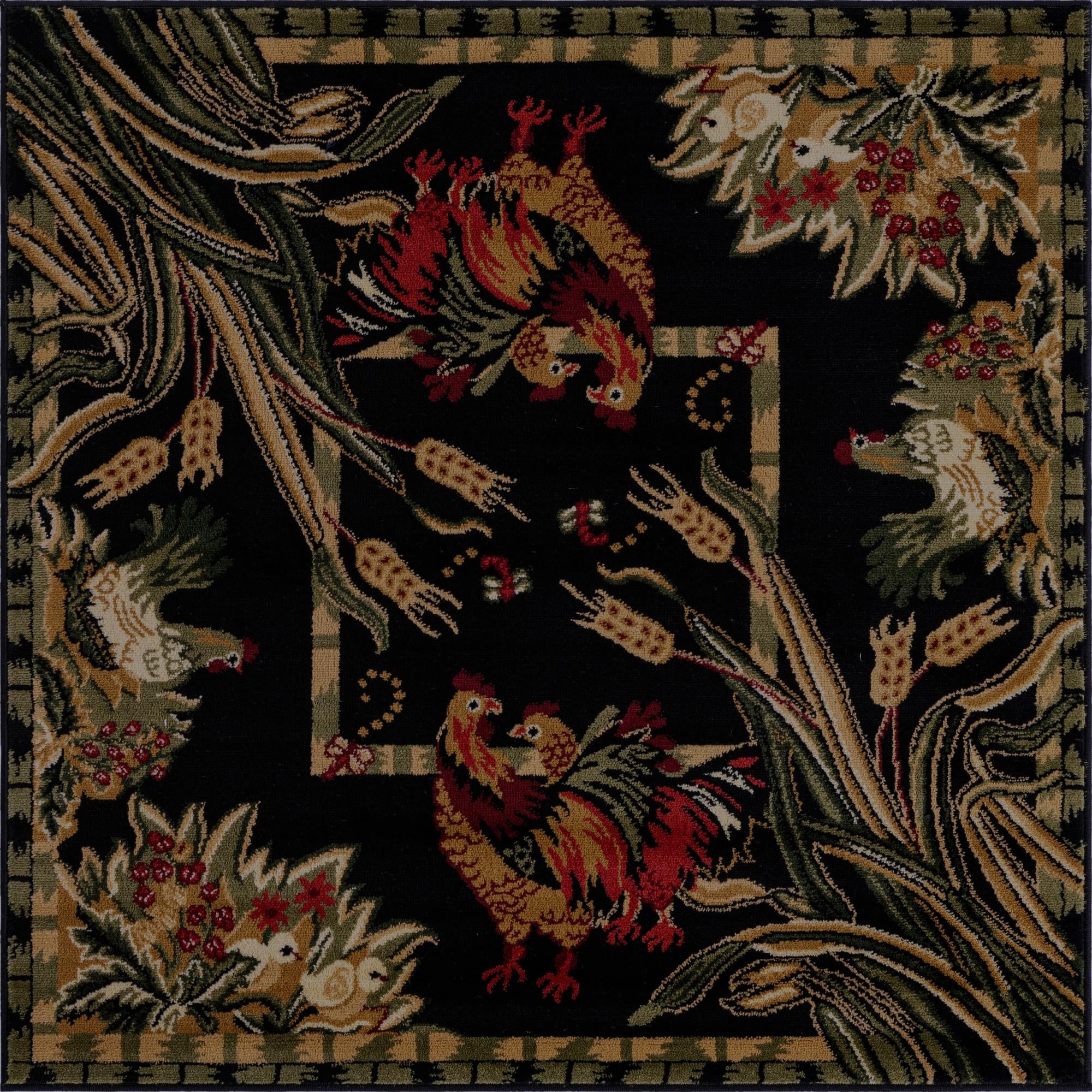 4' x 4' Country Square Rug