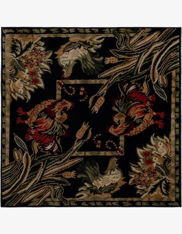 3' x 3' Country Square Rug