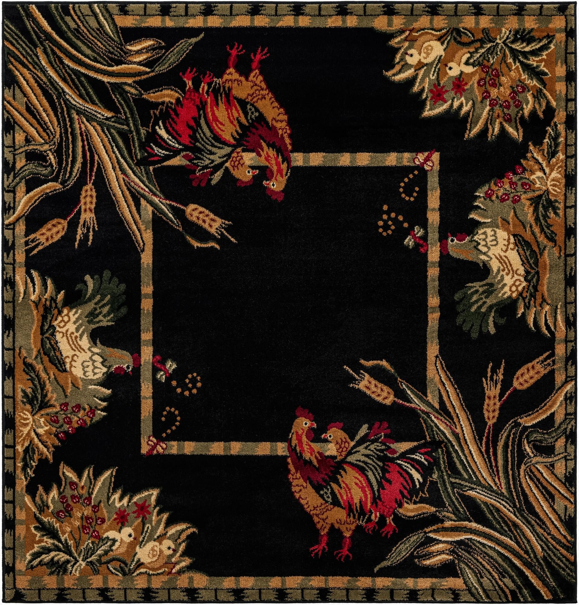 6' x 6' Country Square Rug