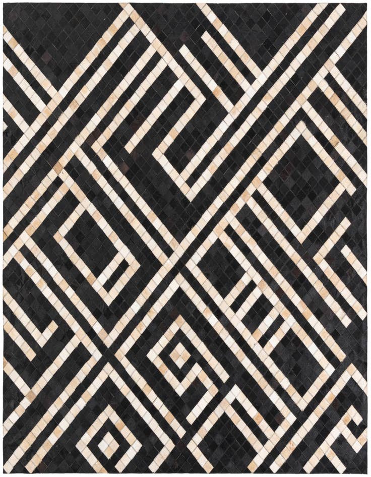 Detail image of 5' 10 x 5' 10 Cowhide Leather Square Rug