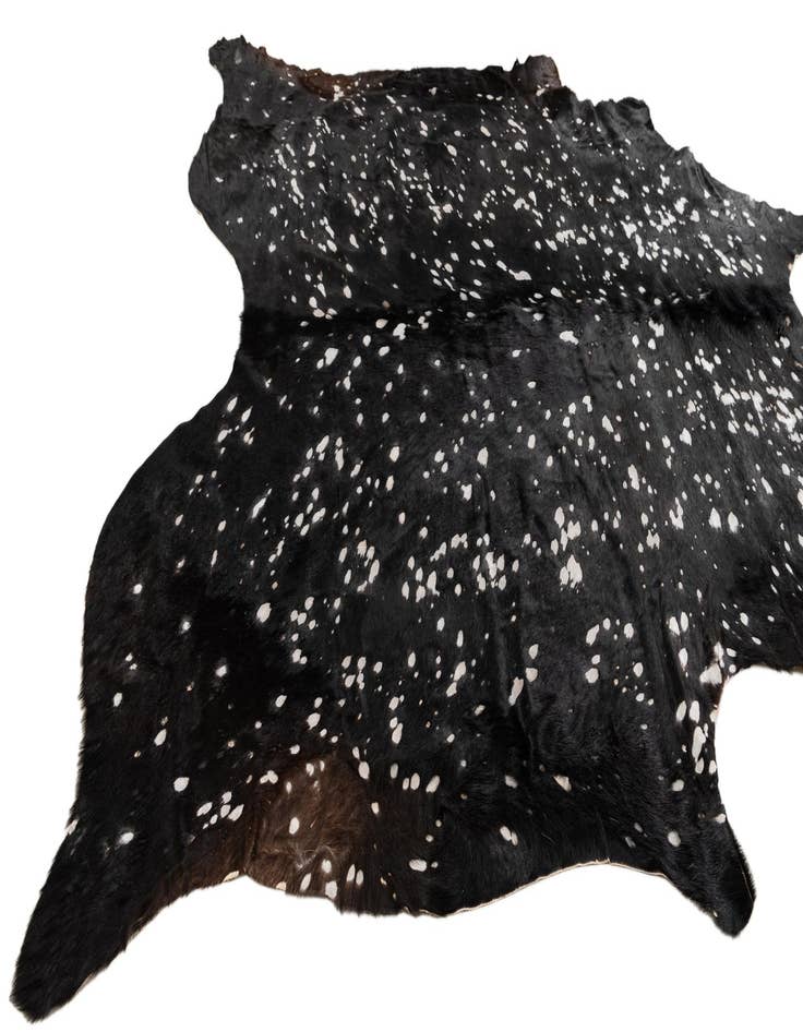 Detail image of 6' 8 x 6' 8 Cowhide Leather Square Rug