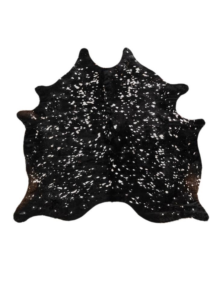 Detail image of 6' 8 x 6' 8 Cowhide Leather Square Rug