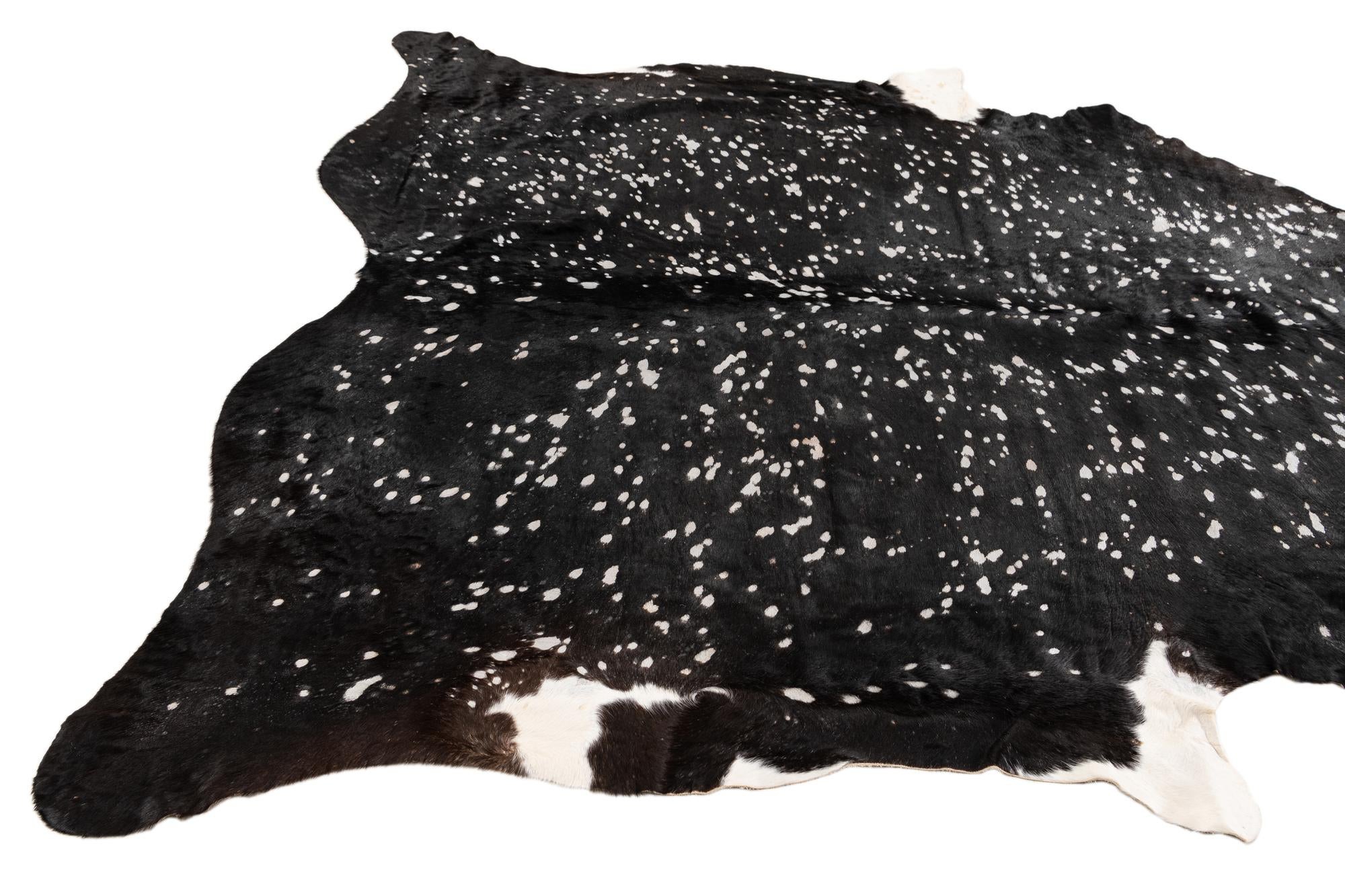 6' 3 x 6' 8 Cowhide Leather Square Rug