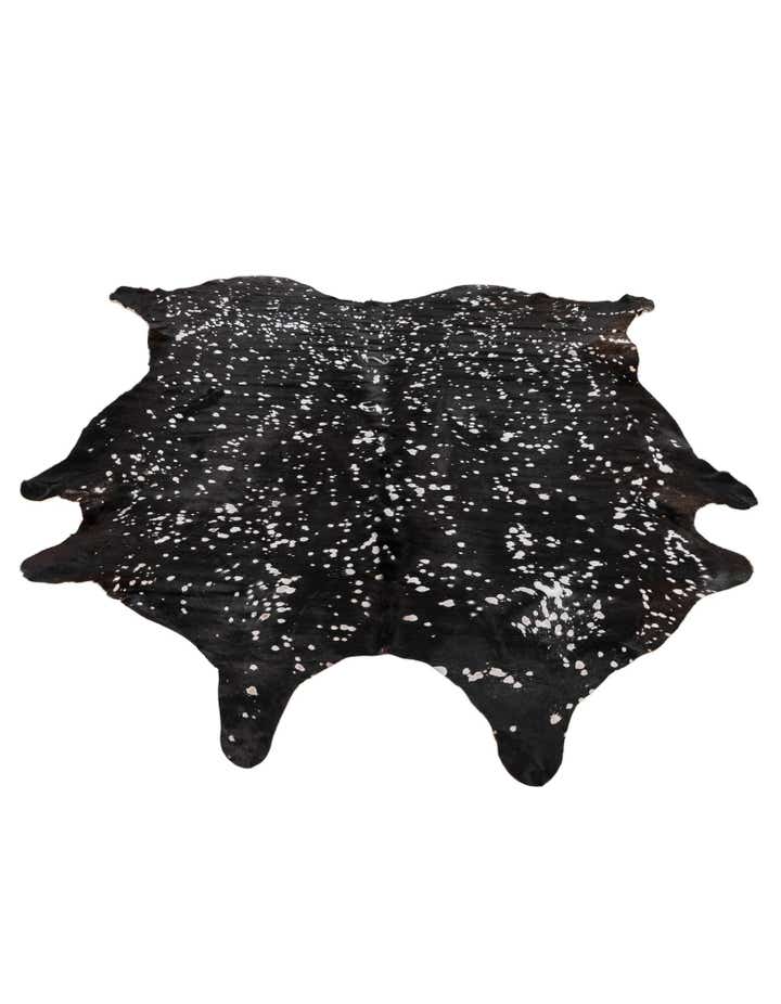 6' 6 x 6' 7 Cowhide Leather Square Rug