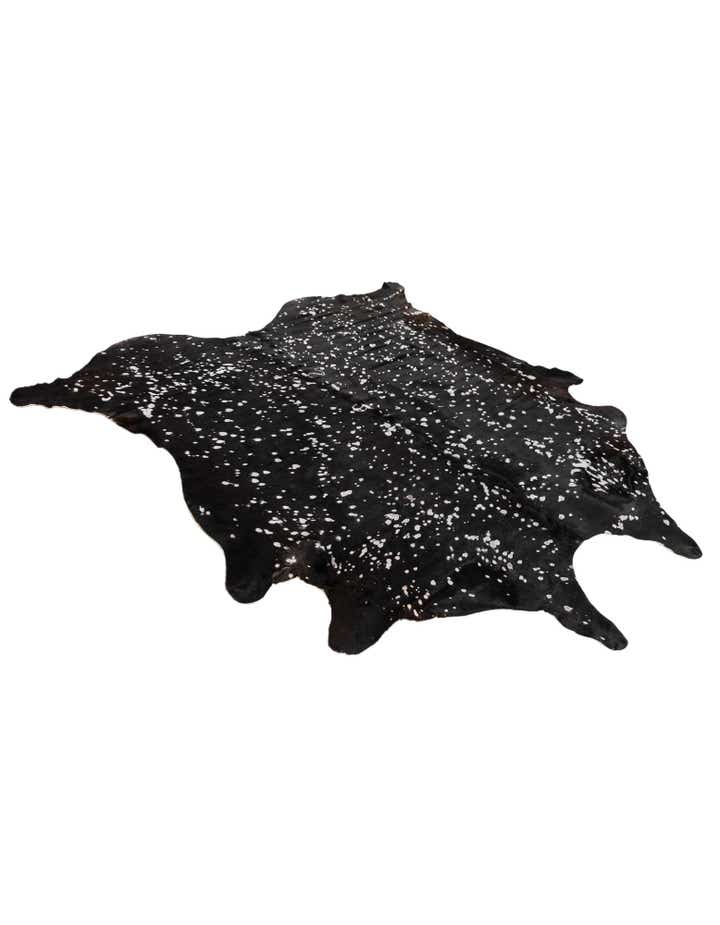 6' 6 x 6' 7 Cowhide Leather Square Rug